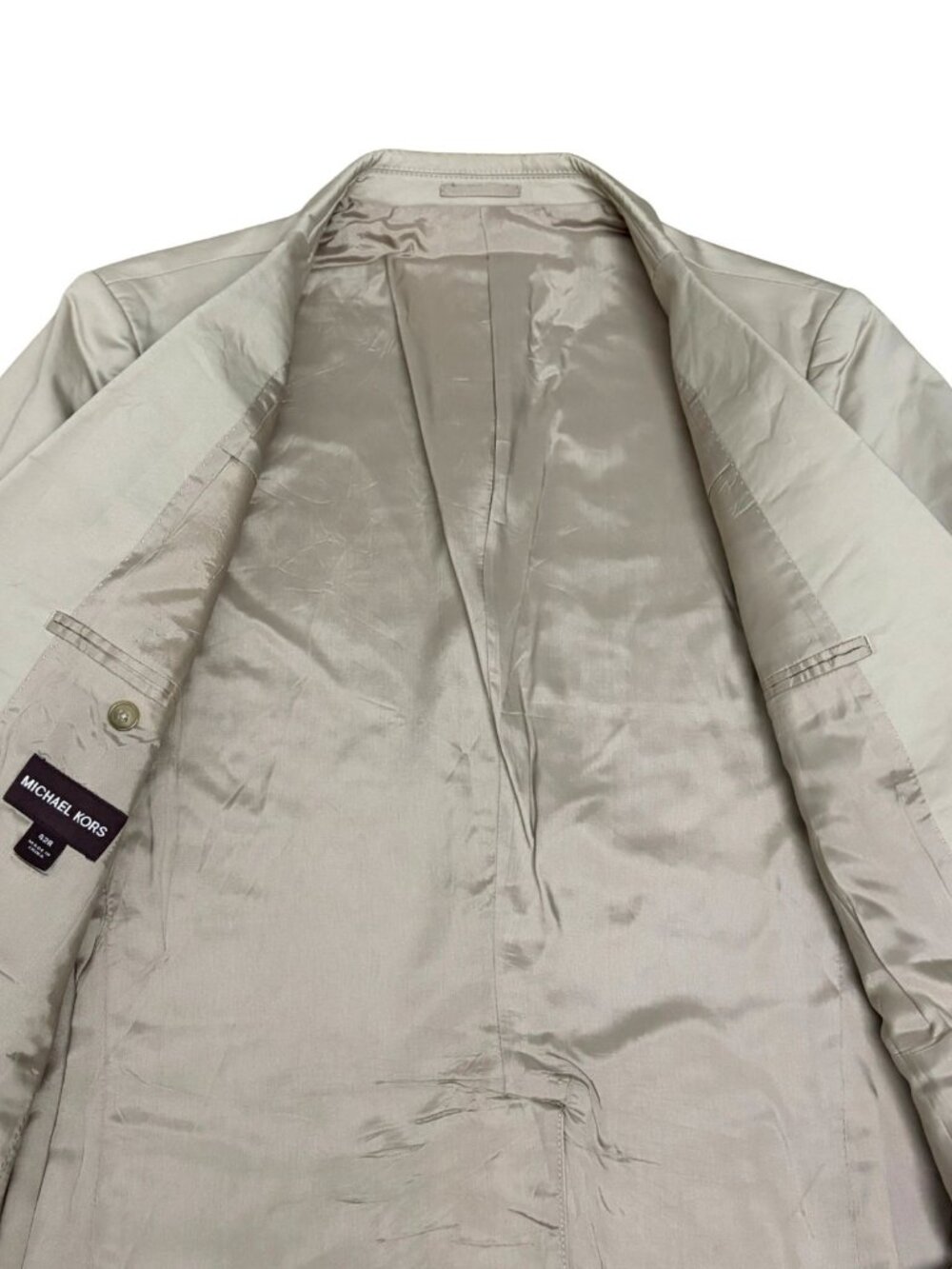 MICHAEL KORS Blazer Sport Coat Tan Business Casual Designer Jacket Mens 42R - Picture 6 of 6